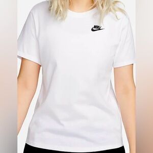 Nike, White shirt black logo , size S , Women